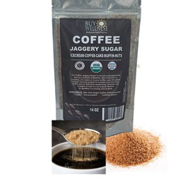 Buy Wellness Organic Coffee Jaggery Sugar Real Coffee Turbinado Sugar Low Glycemic Jaggery Vanilla Hint Sugar Non GMO No Artificial Flavor Baking Cocktails Desserts BulK (4 oz)