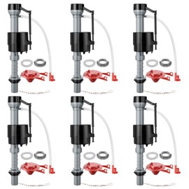 Saillong 6 Sets Toilet Float Replacement Kit, Universal Toilet Flusher Replacement Kit and 2 Inch Toilet Flapper Replacement, High-Performance Tank Water Control, Toilet Fill Valve