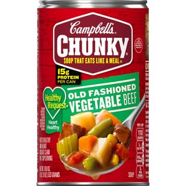 Campbell's Chunky Soup, Healthy Request Old Fashioned Vegetable Beef Soup, 18.8 Ounce Can