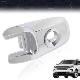 PIT66 Chrome Exterior Door Handle Lock Cylinder Cap Compatible with Ford Explorer 2011-2019