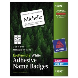 AVERY AVE45395 - EcoFriendly Name Badge Labels