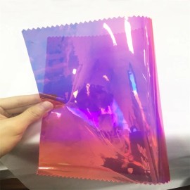 Low Shipping Soft Dichroic PVC Laminated Holographic Film Artwork Vinyl Food Grade Stickers for Photo FramesColor: 299-13, Specifications: 0.4mm