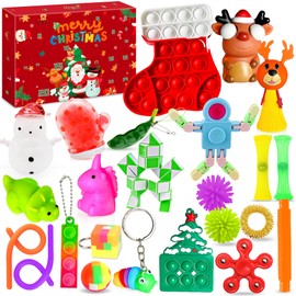 Lubibi Fidget Toys Advent Calendar 2023 24 Days Christmas Countdown Calendar For Children Stress relief Fidget Sensory Toys Christmas Countdown Toys Gifts For Kids Boys Girls ages 3 4 5 6 7 8 9 10