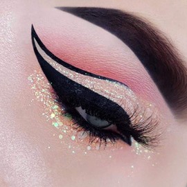 LA Splash Cosmetics Loose Glitter White Eyeshadow Sparkle Metallic Powder for Lips/Hair/Nail/Body - Crystallized Glitter (Mojito)