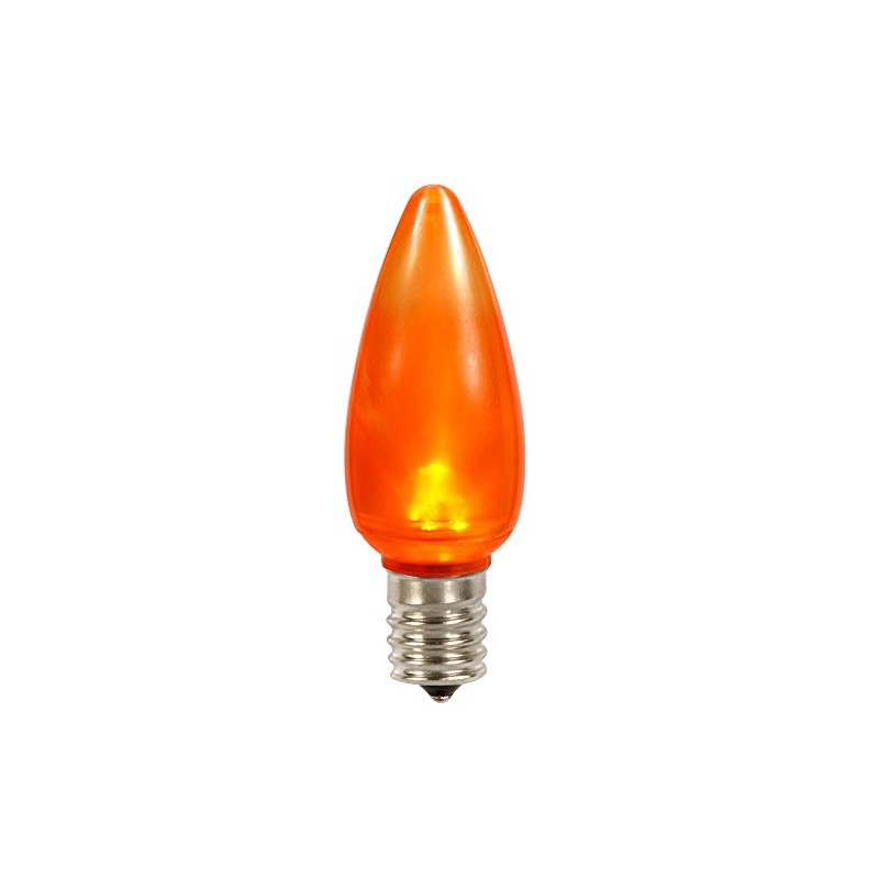 Vickerman C9 Ceramic LED Orange Twinkle Bulb Nickel Base, 130V