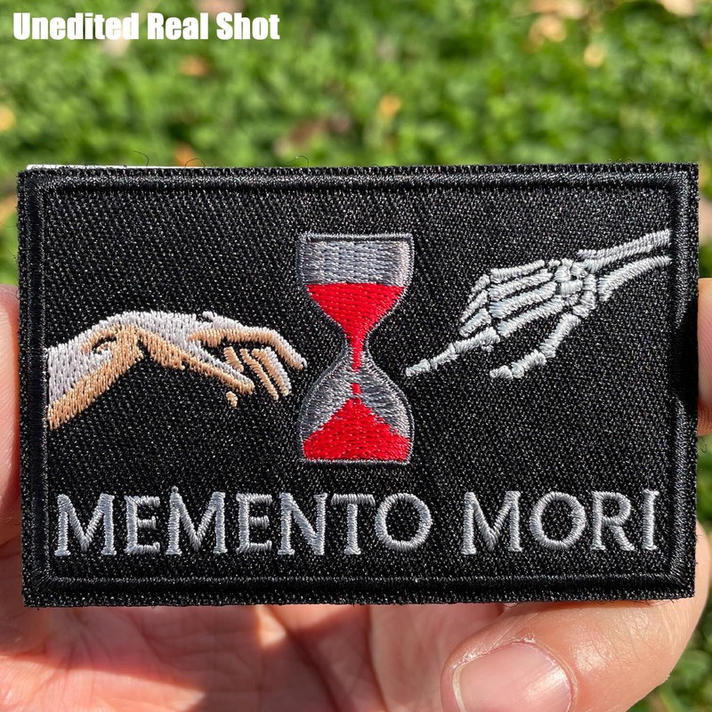 Memento Mori Patch – 2 * 3" Embroidered Tactical Morale