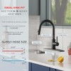 FORIOUS Black Bar Sink Faucet for Kitchen Sink, Modern Single