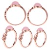 Healeved 1set Elegant Moonstone Rings for Women Promise Jewelry Present