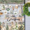 Whaline Christmas Window Clings Xmas Ball Farmhouse Window Stickers Double-Sided