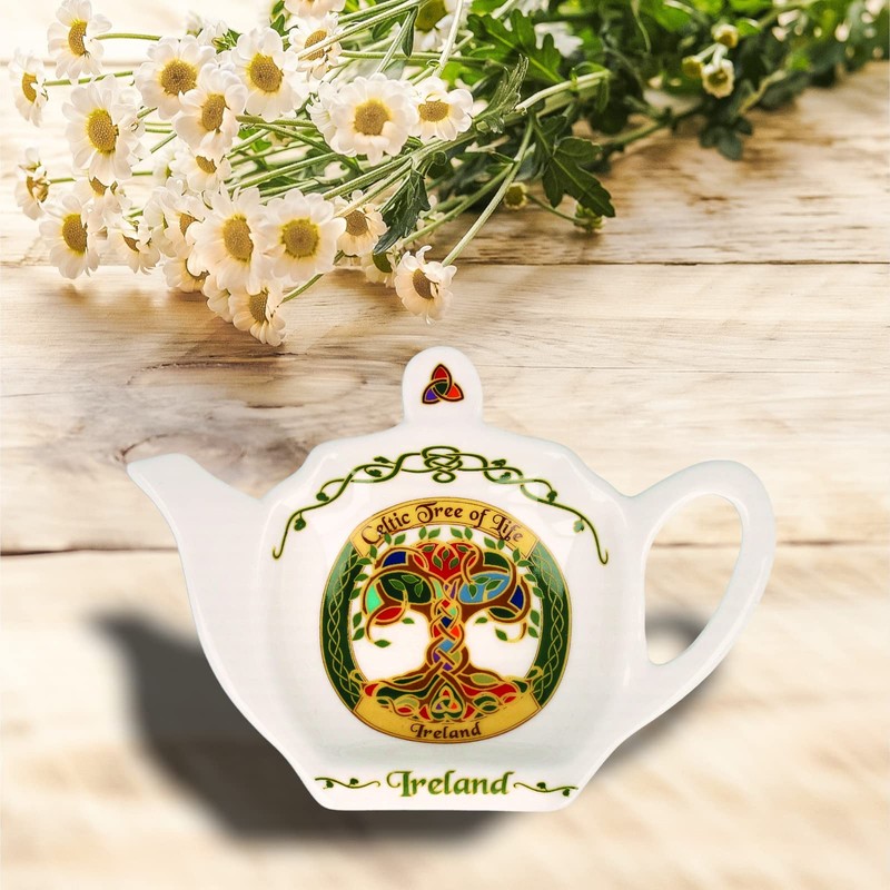 Shamrock Gift Company Celtic Tree of Life Teabag Tray -