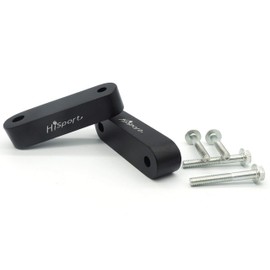 HiSport Aluminum Alloy Billet 3/4" Hood Vent Spacer Riser - with Bolts, Black, Tuning Kits Set, Compatible with 92-95 EG 96-00 EK Honda Civic