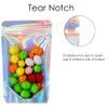 RIGHTPAK One Side Clear Holographic Stand Up Pouches with Resealable