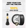 YAKEFLY 4PCS Tire Valve Stem Rubber Snap-in Valves,TR412 TR413 Tubeless