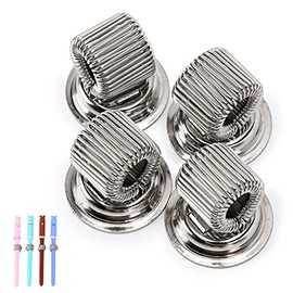 BTSKY Stainless Steel Magnetic Pen Holder Clips- Magnetic Pen Clip Holder Fit Any Size Pens Magnetic Push pins for Refrigerator Whiteboard Erase Board and Bulletion Board Map(4pcs)