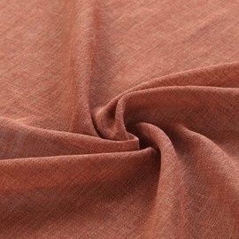 MVSUTA Allyson - Cortina de ventana con aspecto de lino sintético óxido, bolsillo para barra, color naranja claro natural, 2 paneles, cada uno de 55 pulgadas de ancho x 63 pulgadas de largo