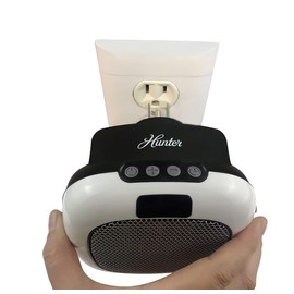 Good Housekeeping Wall-Mount Indoor Mini Space Heater w/ Thermostat & Remote, 750W, White