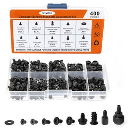Nivithi 400PCS Motherboard Screws PC Screws Motherboard Standoffs Assortment Kit for Universal Motherboard,HDD,SSD,Hard Drive,Fan,Power Supply,Graphics,PC Case Screws – DIY & Repair