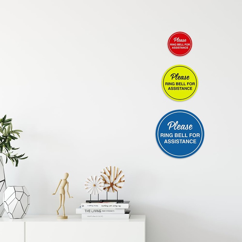 Signs ByLITA Circle Please Ring Bell for Assistance Sign (Lt