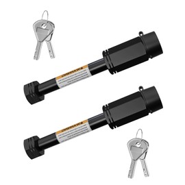 DEEAGLE Hitch Lock, 5/8” Dia Locking Hitch Pin, Fits 2” and 2.5”Receiver, Class III IV V Hitches, Anti-Theft Hitch Pin Lock with Dust, Weather Resistant Rubber Cap, 2 Pack, Black
