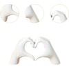 SRJ PRODUCTS Heart Hand Gesture Sculpture, Resin Love Gesture Statue