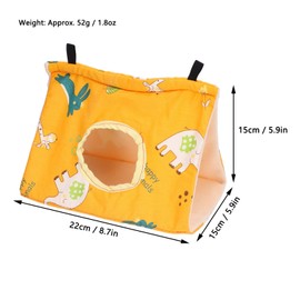 Bird Nest Snuggle Hut Flannel Material with 2pcs Hooks,Pet Bird Nest House Bed,Parrot Cave Hanging Tent for Parrots, Hamsters, Squirrels(8.7 x 5.9 x 5.9in)