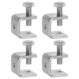 sourcing map 4Pcs Stainless Steel C Clamps Mini 0.79" Wide Jaw Opening Small Metal U Clamp for Woodworking Welding Building Household Mounting