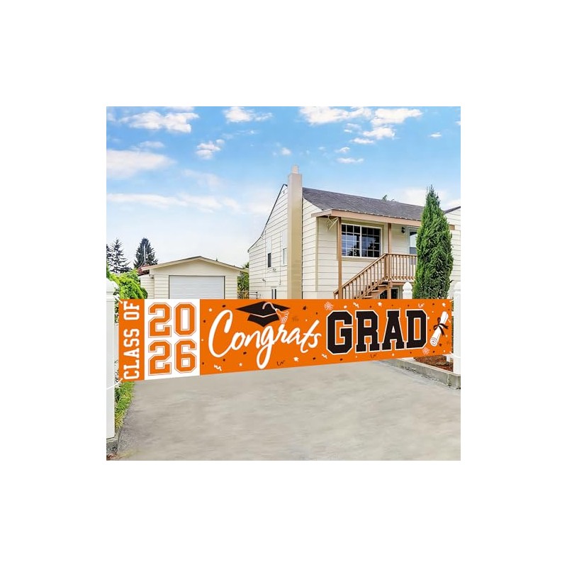 2026 Graduation Yard Sign, Large Congrats Grad Yard Banner Class