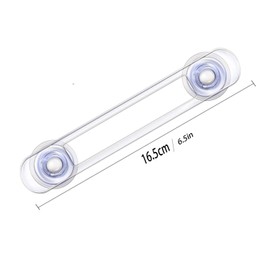 Clear Child Safety Guards & Locks, Ajustable Baby Proofing Cabinet and Drawer Locks,Safe Quick and Easy Child Safety Locks for Cabinets and Drawers-Purpose for Cabinet,Drawers,Freezer,Oven (6PCS, 16*3.5cm/6.5in*1.38in)