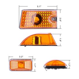 Cab Marker Light 5x Amber Top Roof Running Replacement Cab Marker Assembly fit for 2003-2009 For Hummer H2 SUT SUV