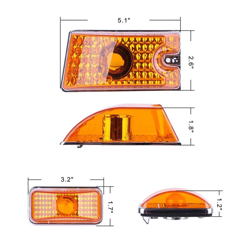 Cab Marker Light 5x Amber Top Roof Running Replacement Cab