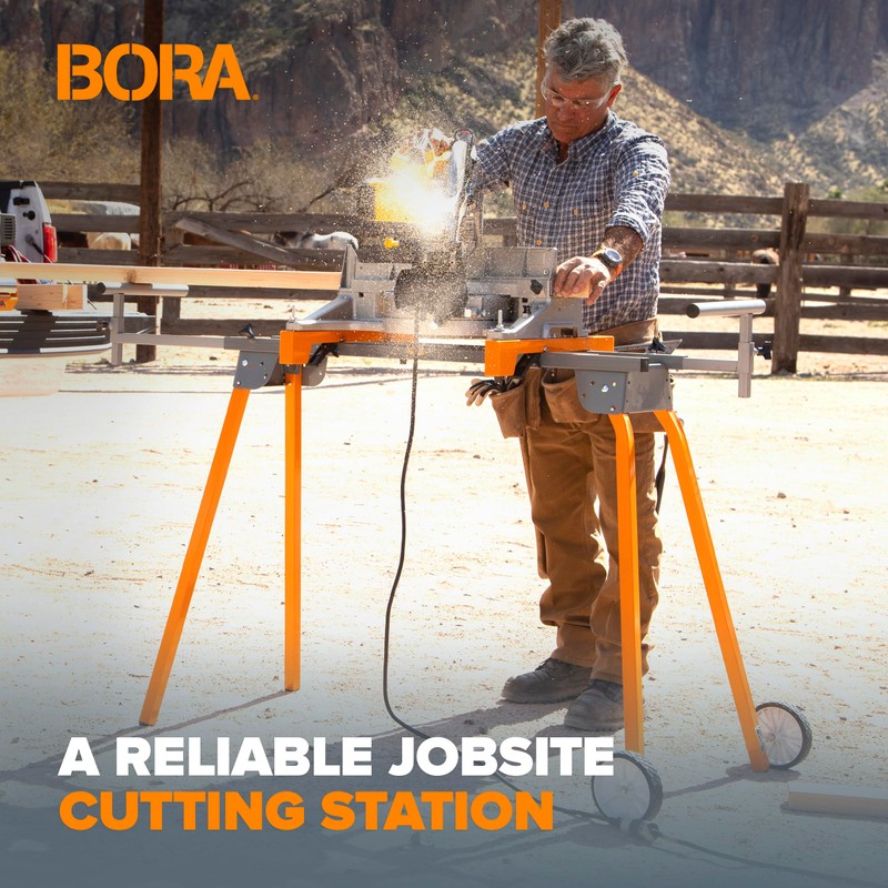 BORA Universal Miter Saw Stand with Quick Release Tool Mounting