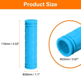 HARFINGTON Bike Handlebar Grips Non-Slip Rubber Mushroom Bicycle Grips Fit 7/8" Handlebars for Mountain Road Foldable MTB BMX Scooter Cruiser Tricycle Wheelchair, Light Blue