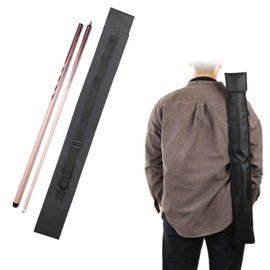 Bettli Pool Cue Case, Snooker Cue Case Bag with Adjustable Strap Billiard Cue Case Snooker Cue Carry Bag Billiard Stick Storage Bag for 1/2 Snooker Billiard Stick Rod