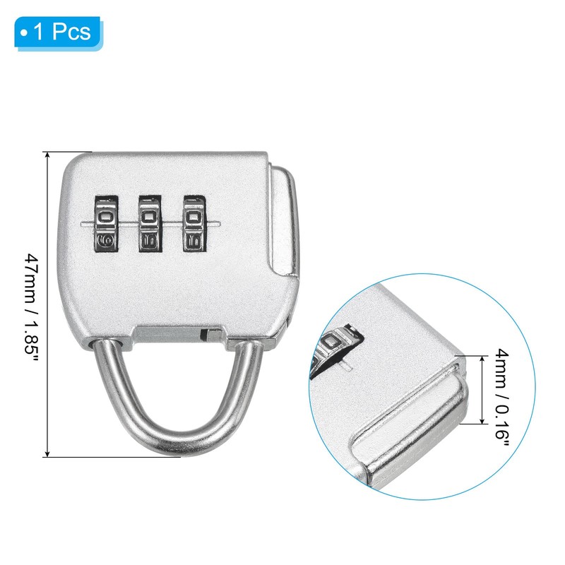 PATIKIL Security Steel Cable with 3 Digit Combination Lock, Travel