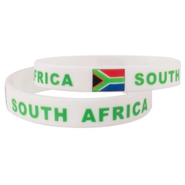 Evankin Country Flag Unisex Silicone Bracelet Rubber Sports Fashion Wristband(South Africa,one size)