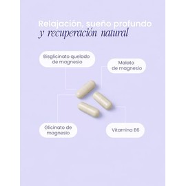 NutriADN Magnesium Blend |Magnesio Complex| Magnesio Quelado (Bisglicinato 100 MG, Glicinato 50 MG y Malato 50 MG ) + Vitamina B6 | Relajación, Sueño 