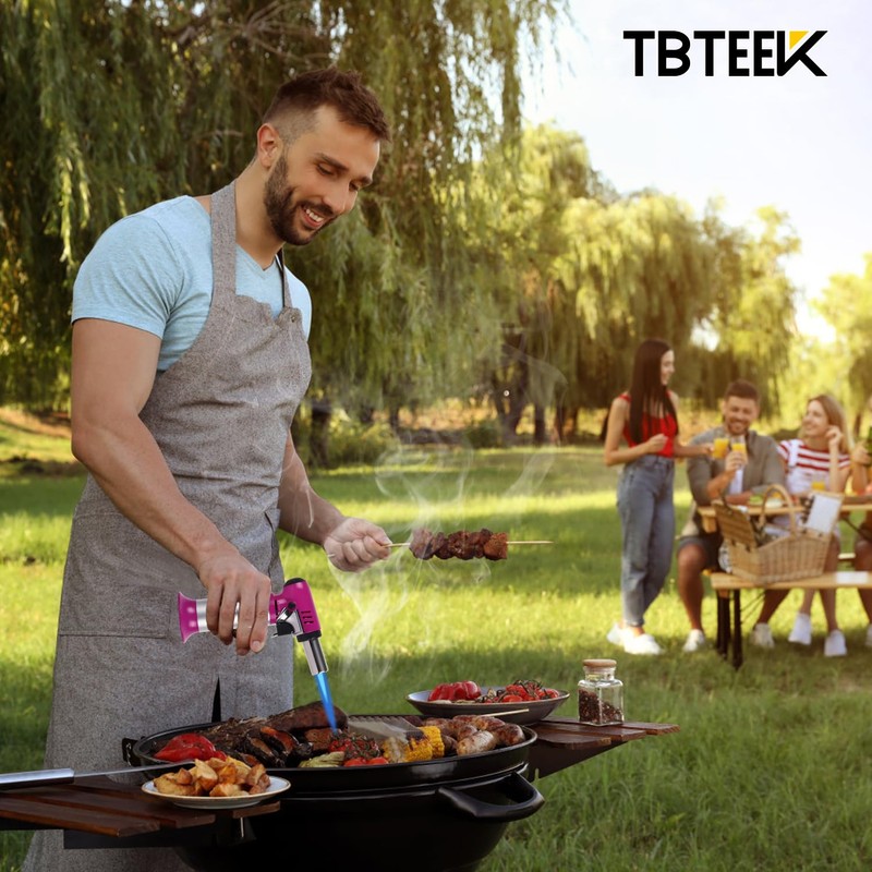 TBTEEK Butane Torch with Fuel Gauge T907, One-hand Operation Kitchen