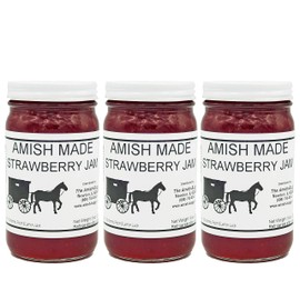 Amish Jam Strawberry - 8 Oz Set of Three Jars