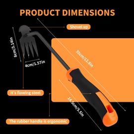 Weed Remover, Weeder Improved Gardening Hand Weed Cutter, Garden Tool Weed Remover Device, Weed Remover with Handle, Weed Fork for Garden for Digging, Transplanting, Weeding