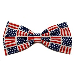 EmilyRose Couture Patriotic Hair Bow Collection (Alligator Clip, American Flags)