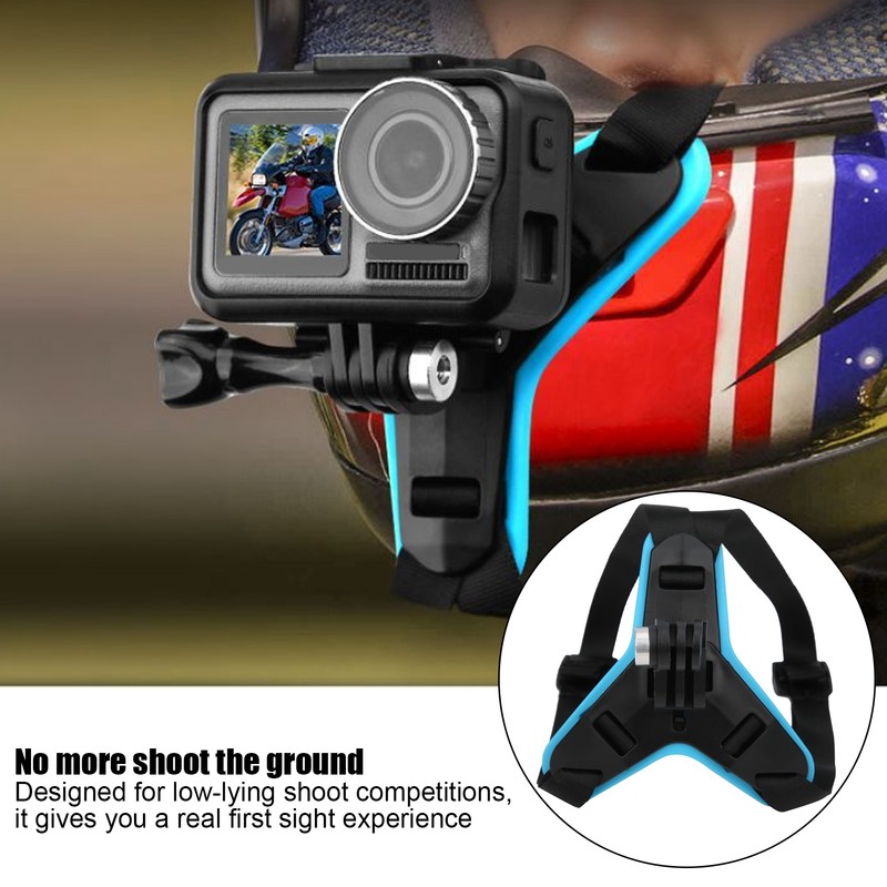 Motorcycle Helmet Front Chin Bracket Holder Fixed Strap Mount for