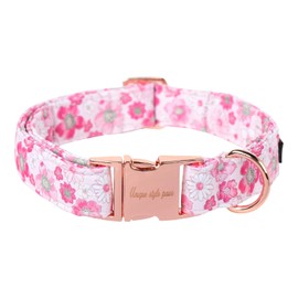 Unique Style Paws Summer Dog Collar, Cute Girl Dog Collar with Flower Pattern, Comfy&Breathable Puppy Collar for Dog,Cats Gifts