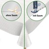 Premium Oilcloth Tablecloth Vinyl Oilcloth Washable Round 150 cm White
