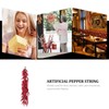 Operitacx Pack of 5 Artificial Chilli Pepper Strings, Fake Chili