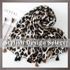 ONE LIMITATION SF002 Women's Scarf, Large, Leopard Print, Animal Casual,