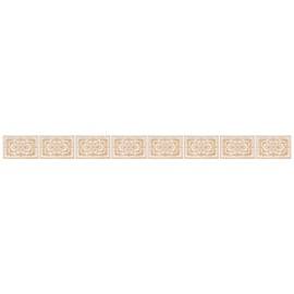 Reusable and Washable, Set of 8 Soft Vinyl Lace Placemats or Doilies, Cut Work Design Enhanced with Raised Detailing in Gold Metallic Provides You a Look and Feel of Embroidery. (Gold with Beige)