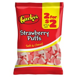 Gurley's Strawberry Puffs, Soft & Sweet Marshmallow-Li