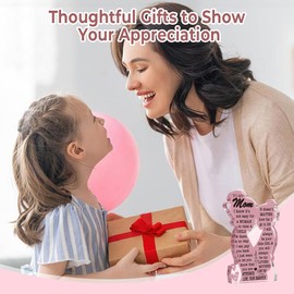 Aramola Birthday Gifts for Mom, Single Mom Christmas Gifts Cool Mother's Day Presents from Daughter, Acrylic Plaque Sign 5x3in