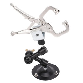 Cryfokt Helping Hands Soldering Aid, Heavy Duty Adjustable Angle Solder Helping Hands Work Clamp with Square Jaw Clamp, Alloy Welding Fixture Soldering Tool for Electronics Repair