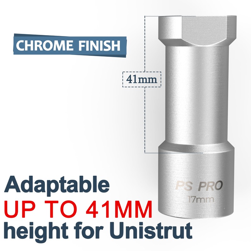 PS PRO 17 mm Unistrut Channel Socket Set – 1/2